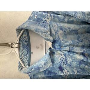 Scales Golf Polo Performance Mens 2XL AOP Fish Camo Water Ocean Theme